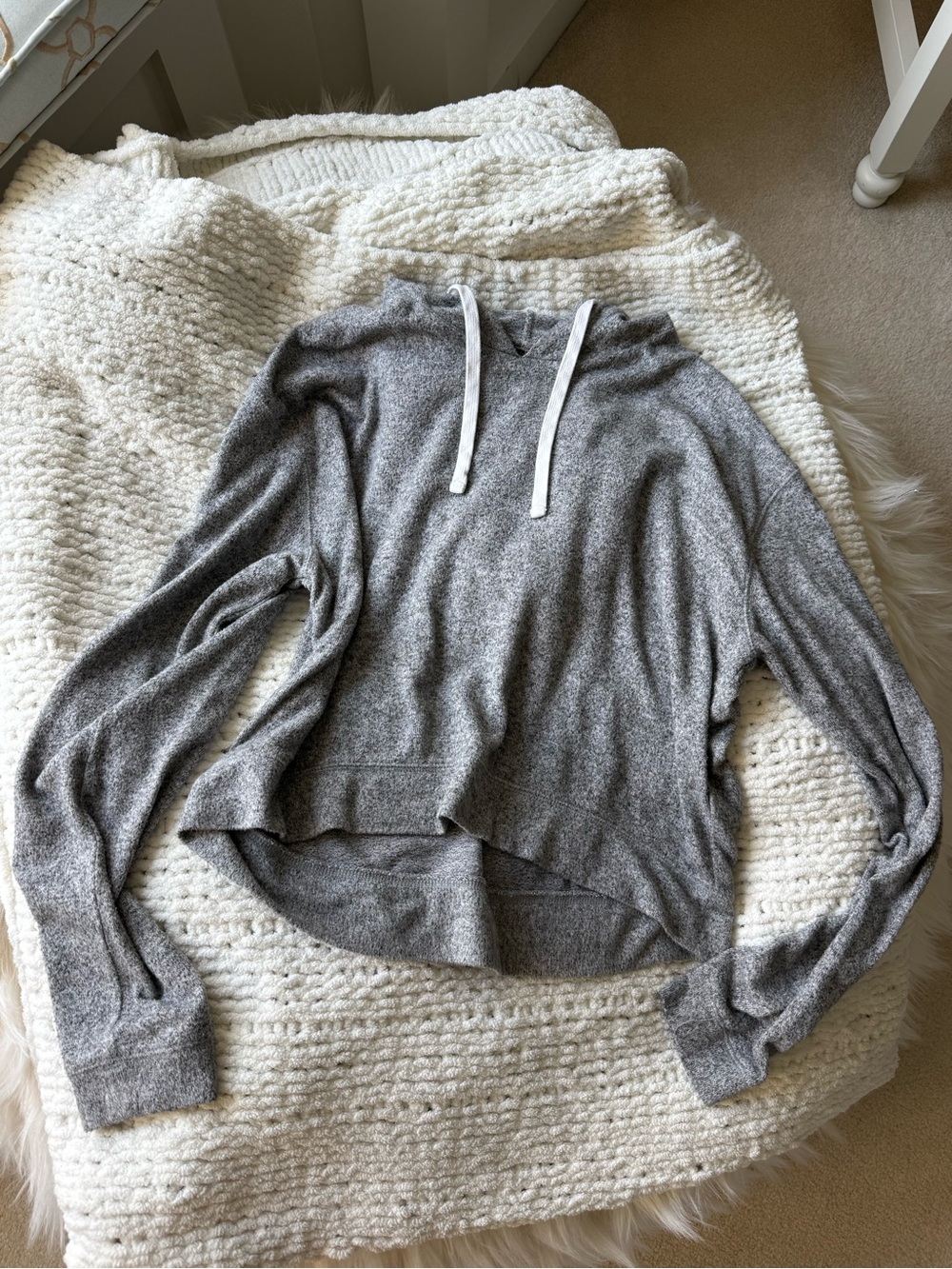 Hollister Gray Hooded Women's Top